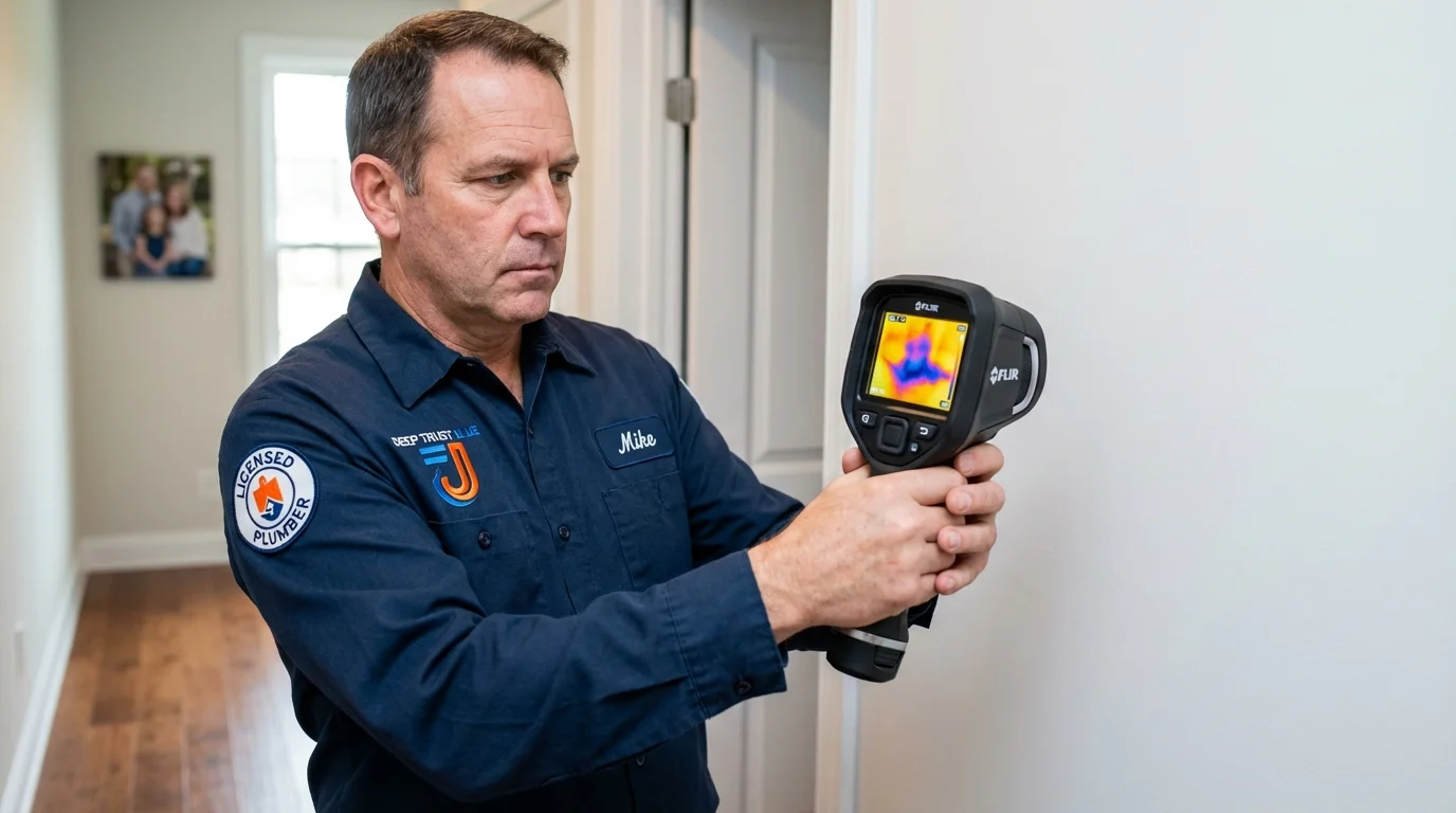 Thermal imaging leak detection by Johns Plumbing LLC in Dansville